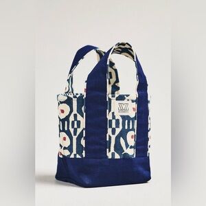 SZ Blockprints Maine Mini Canvas Tote, NWT